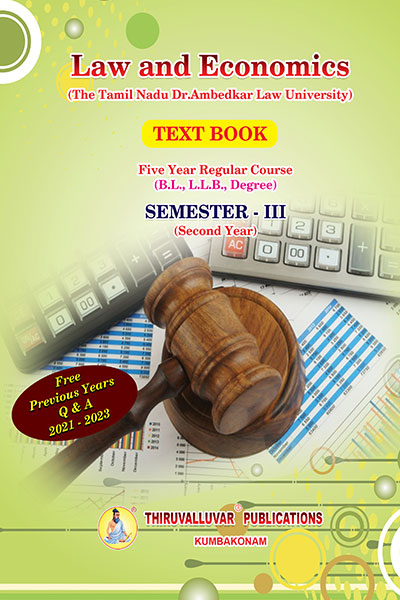 Law and Economics Text Book - Five Year Regular Law Course Semester III, English (Second Year)