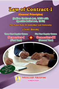 Law of Contract - I (General Principles) Text Book - 3 Year LaCourse Semester I & 5 Year Course Semester III