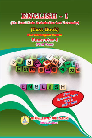 English---I English - I Text Book - Five Year Regular Law Course Semester I (First Year)
