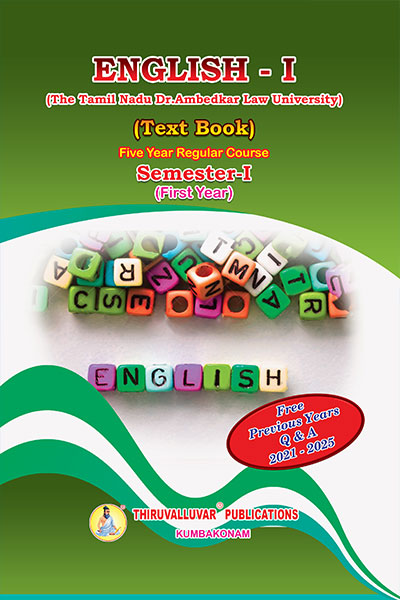 English---I English - I Text Book - Five Year Regular Law Course Semester I (First Year)