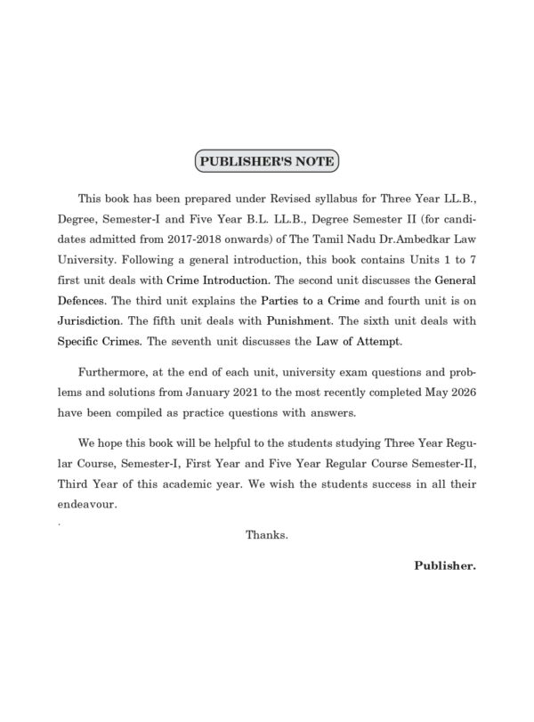 Law of Crimes - BNS_page-0005 Law of Crimes – Bharatiya Nyaya Sanhita, 2023 (Text Book) – English Version
